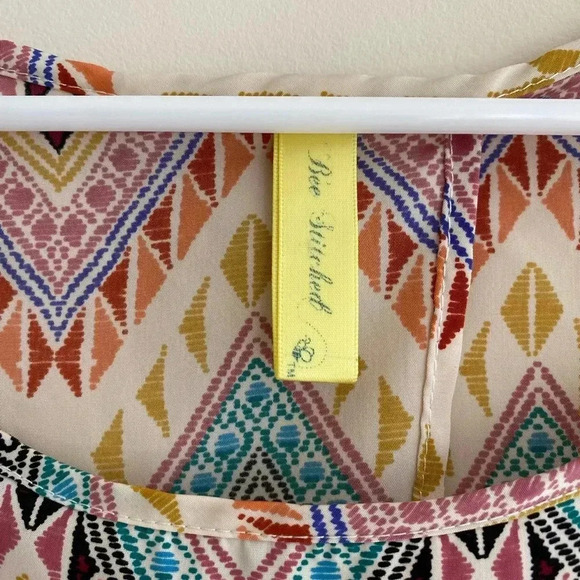 Bee Stitched Open-Back Tribal Print Top, Women’s Multicolor Blouse, Size Small - Picture 4 of 13